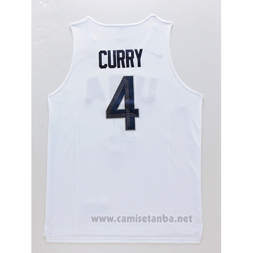 Camiseta USA 2016 Stephen Curry #4 Blanco